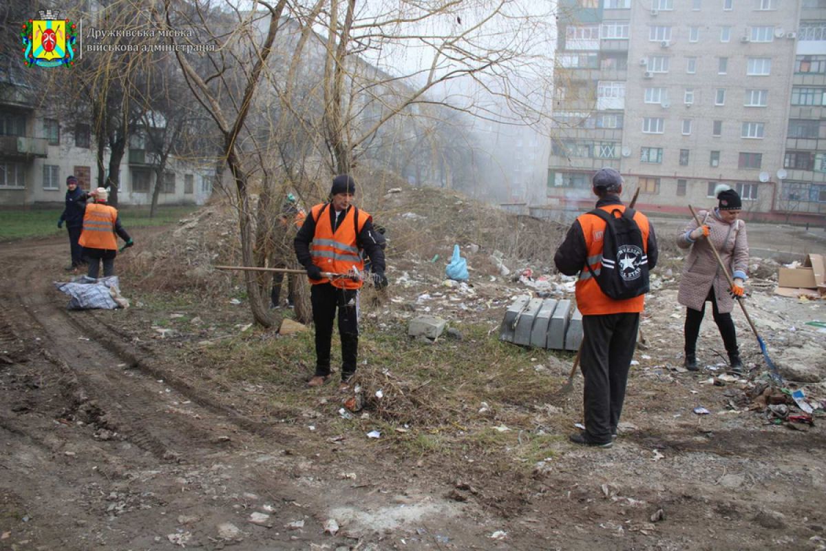 На території Дружківської громади проводяться заходи з благоустрою